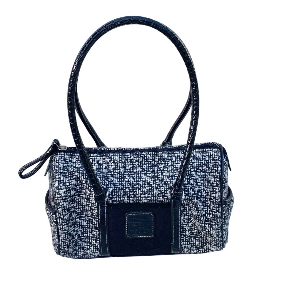 Vintage Liz Claiborne Black/White Speckled Pattern‎ Shoulder Bag